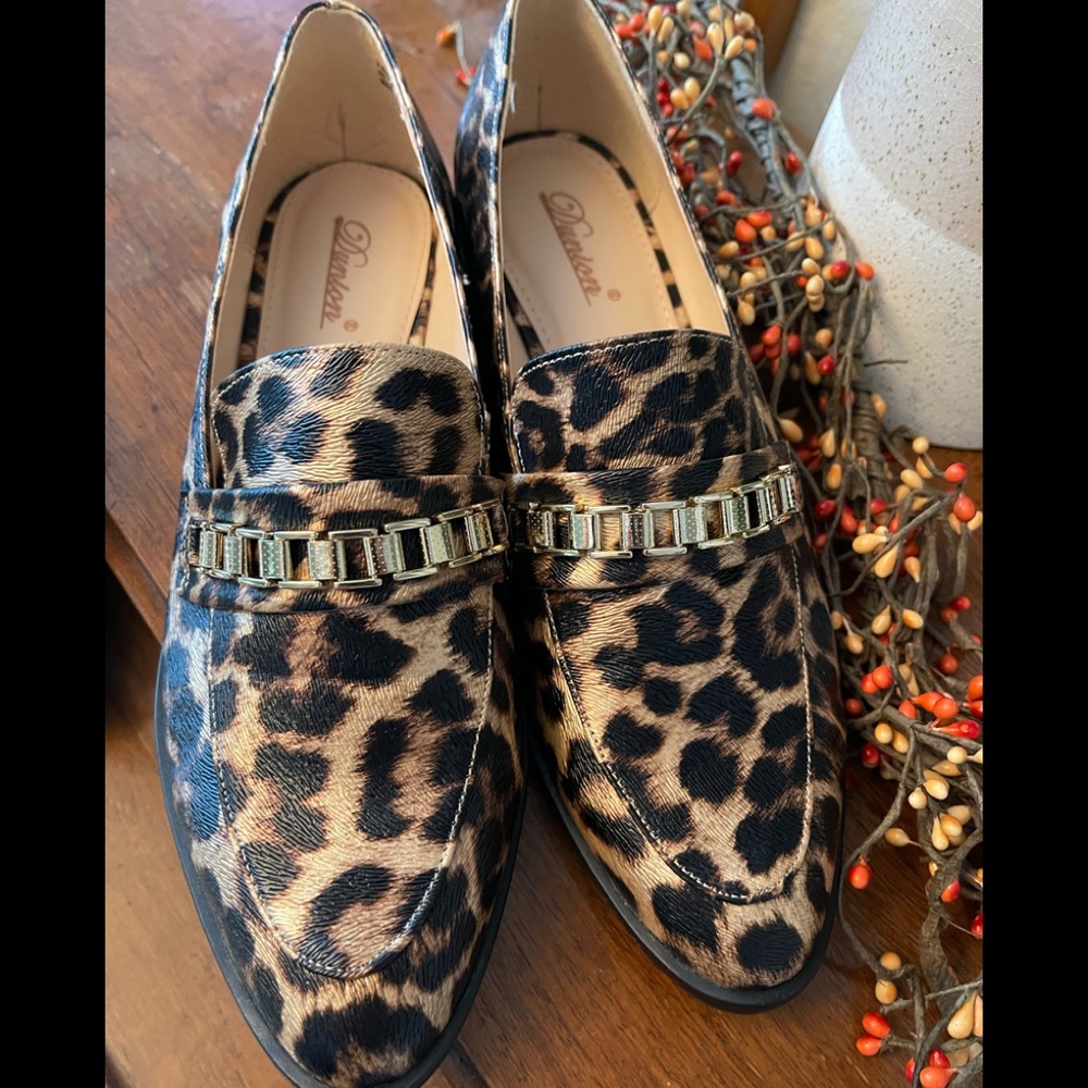 Leopard print loafers
